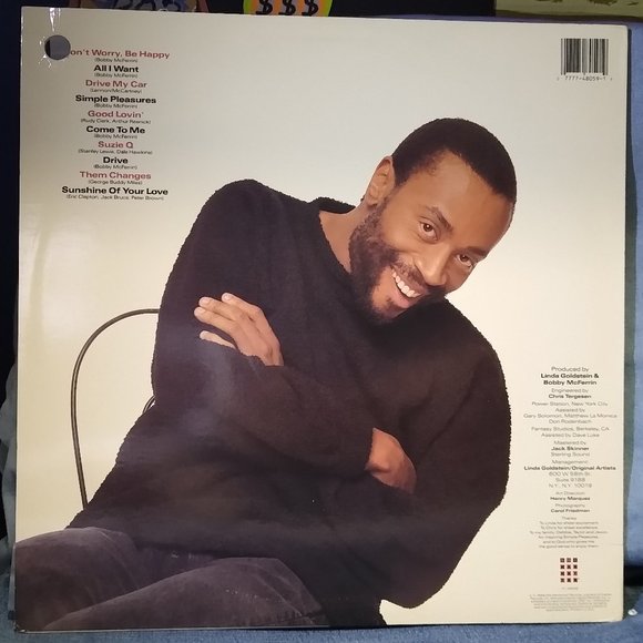 Bobby McFerrin Simple Pleasures 1988 Vinyl Record - Picture 2 of 4